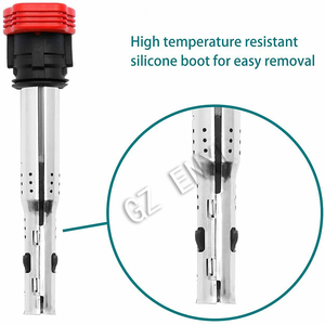 Bobina de encendido roja para Volkswagen, Passat, <span class=keywords><strong>Golf</strong></span>, Audi 3,0, 3,2, FSI, A4, A5, A6, Q5, Q7, BOSCCH, OEM 0221604800, nueva - Product Image 5