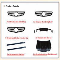 Kit de Conversión de Carrocería para Mercedes-Benz Clase C W204 2011-2014, Parachoques Delantero y Trasero Estilo 63 con Difusor de Capó
