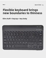 Clavier sans fil universel portable à trois systèmes pour Bluetooth, batterie ultra longue durée, nouvelle interface USB, clavier pour tablette