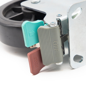 6-Zoll-Lenk rolle Hochleistungs-Lenk rollen aus schwarzem Gummi 8-Zoll-Lenkrad - Product Image 6