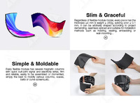 Écran mural LED couleur pliable Flexible Module+GOB avec un pitch de pixel de 2,5 mm pour les magasins de détail et les centres commerciaux