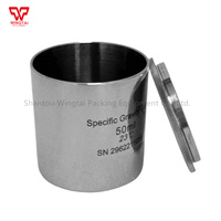 Taza de densidad de acero inoxidable BGD/taza de gravedad específica 37ml/50ml/100ml, adecuada para probar el peso específico del líquido