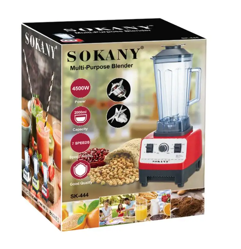 عصارة الخضار المنزلية متعددة الوظائف SOKANY 2024 سعة 2 لتر آلة طهي أوتوماتيكية للمطبخ خلاط عصارة تجارية