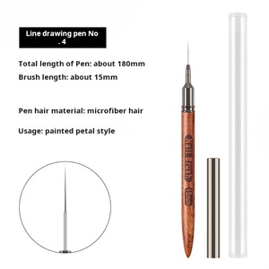 2025 New Wooden Pole Nail Art Line Pen Needle Tube Extremely <b>Fine</b> Nail Line Drawing Gel <b>Liner</b> Nail Art Sale Bearty Product - Product Image 6