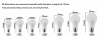 Ampoule LED SGSMAX à bas prix et de haute qualité, culot E27/B22, AC 165-265V, 5W-24W, 6500K, éclairage résidentiel et décoratif