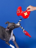 Jouet pour chien en corde nouée en forme de manette de jeu vidéo, durable, qui fait du bruit, pour un jeu interactif avec votre animal