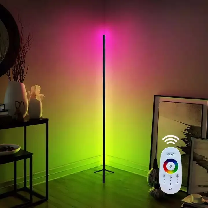 Smart Home Decorative Modern Design Nordic Stand Floor LED Light RGB Corner Floor Lamp Light For Living Room