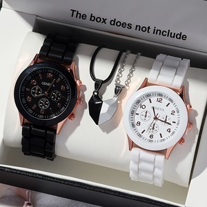 Montre à quartz pour femme LYN-046, style coréen, simple, classique, avec cadran en verre, aiguilles, bracelet en silicone tendance, ensemble pour le commerce extérieur - Product Image 5