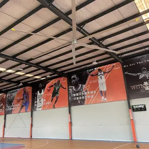 7,3 m (24FT) Ahorro de energía PMSM Ventiladores de techo HVLS grandes impulsados por motor sin engranajes para <span class=keywords><strong>centro</strong></span> <span class=keywords><strong>deportivo</strong></span> o refrigeración por aire de gimnasio - Product Image 1