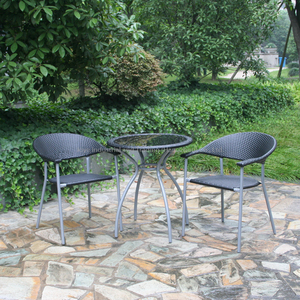Leisure Contemporary Comfortable Foldable Metal Rattan Single Chair for Outdoor Dining Villa & Park Use - Product Image 5
