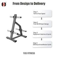Soporte para Discos Olímpicos con Múltiples Soportes para Pesas, Soportes para Barras de Doble Cara, Base Reforzada para Equipos de Gimnasio Comerciales