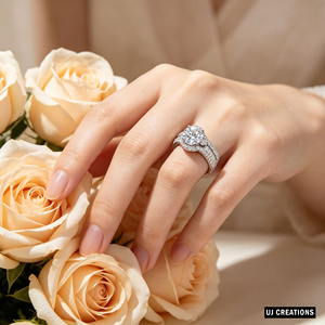 Bague de mariage et de fête personnalisée en or massif 14K/18K avec diamant rond de 1 carat cultivé en laboratoire, certifié IGI, qualité VVS-VS, taille brillant - Product Image 4