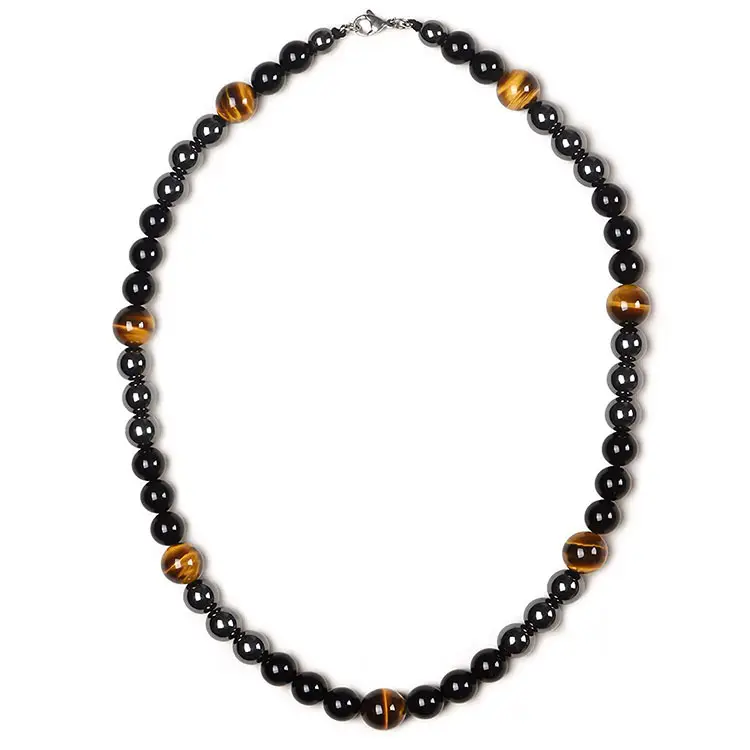 2022 bohemian beads natural stone tiger's-eye necklace mens gemstone necklace gemstone necklace natural stone