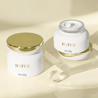 Nouveauté - Pot en verre rond blanc mat givré de luxe vide pour crème hydratante pour le visage 30g - Emballage personnalisé avec logo