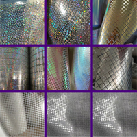 Blanc Réfléchissant carré Laser Lettrage Film Jeans Tissu Spécial Décoratif Estampage À Chaud Film Rouleau Stock En Gros