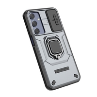 Étui de protection antichoc pour caméra à fenêtre poussoir avec étui porte-anneau pour Samsung Galaxy M35 5G A15 A25 A35 A55