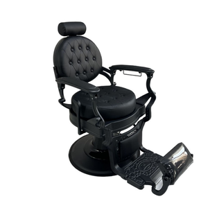 Sillón de Barbero Retro para Hombre, Ajustable en Altura, de Cuero Sintético, para Afeitar y Peinar, para Barberías y Salones de Belleza - Product Image 5