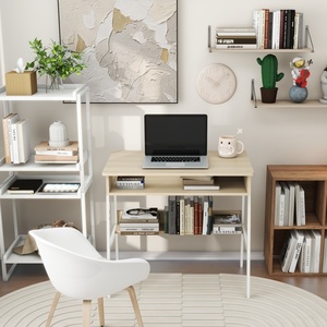 Computer Desk Home <strong>Office</strong> Desk Corner Desk for <strong>Small</strong> <strong>Space</strong>, Study Work <strong>Table</strong> White - Product Image 5