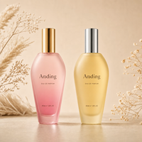 Flacon de parfum en verre vide Anding, 45 ml, coloré, à col serti, avec impression de logo personnalisée, vente en gros
