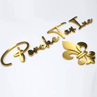Letras Metálicas 3D de Acero Inoxidable con Acabado Espejo Personalizadas por el Fabricante, Letras Acrílicas 3D para Logotipos de Negocios, Letras Acrílicas 3D para Interiores