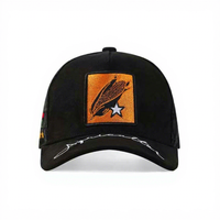 Gorra trucker negra de 5 paneles de gamuza, gorra de malla de gamuza personalizada, gorra trucker de malla de gamuza negra al por mayor, OEM/ODM