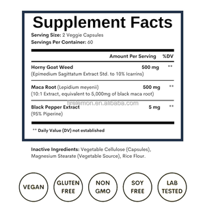 Op Maat Gemaakte <span class=keywords><strong>Hot</strong></span> Selling Geile Geit Weed Veggie <span class=keywords><strong>Capsules</strong></span> Met 10: 1 Maca Wortel Extract Voedingssupplement Voor Uithoudingsenergie - Product Image 5