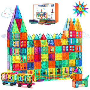 Gemmicc 100 PCS Amazo n Best Seller Juego de azulejos de bloques de construcción magnéticos 3D - Product Image 1