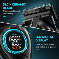 Ciseaux à cheveux haute performance avec batterie longue durée de 2500 mAh, tondeuse à cheveux longue durée