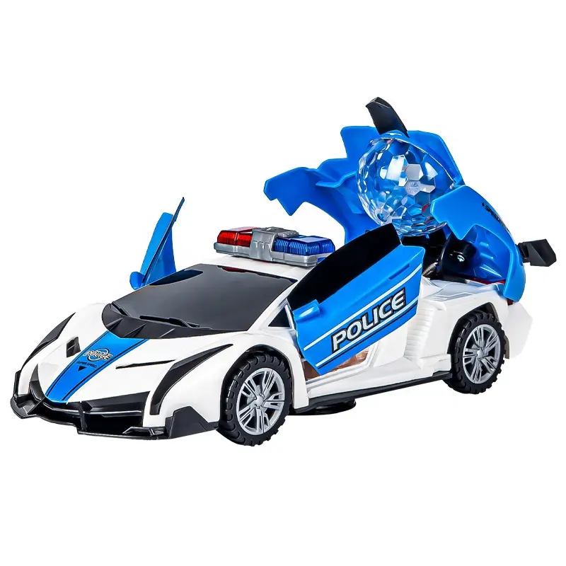 1-2 musica per bambini elettrico rotante universale per bambini auto della polizia luci colorate auto giocattolo auto elettrica