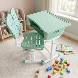 Bureau et chaise d'étudiant <span class=keywords><strong>de</strong></span> haute qualité, mobilier scolaire, table d'étudiant, mobilier <span class=keywords><strong>de</strong></span> salle <span class=keywords><strong>de</strong></span> classe, table et chaise <span class=keywords><strong>de</strong></span> lecture pour enfants et étudiants - Product Image 2