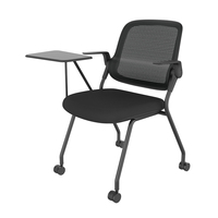 Chaise de formation avec tablette, en maille, pivotante et pliable, réglable pour la maison, le bureau et l'école, design contemporain