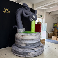 Dragon gonflable maléfique pour la décoration de fête d'enfants, ornement de dessin animé gonflable personnalisé pour l'affichage d'événements d'Halloween