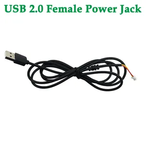 Kabel Pengisi Daya USB 2 Pin 2.0 A Wanita Pria 2 Pin, Kabel pengisian Daya Kabel DIY Line dengan terminal