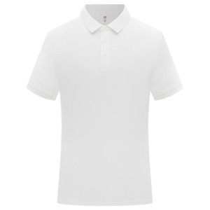 Men's Cotton Polo Shirt Solid Color Short Sleeve Summer Business Workwear Anti Shrink Poplin Fabric - Product Image 2