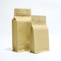 Sacs à café à fond plat de 250g, 500g, 1kg, sacs à café vides personnalisés, sacs d'emballage pour grains de café imprimés