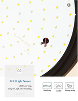 Plafonnier LED moderne IP65 en aluminium moulé sous pression 18W 6000K AC220V anti-poussière CRI élevé 80 Garantie de 2 ans