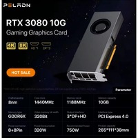 Carte graphique pour ordinateur GPU Geforce RTX 3080Ti 3080 12 Go, RTX 3090 24 Go DDR6X 384 bits 8+8-pin Turbo