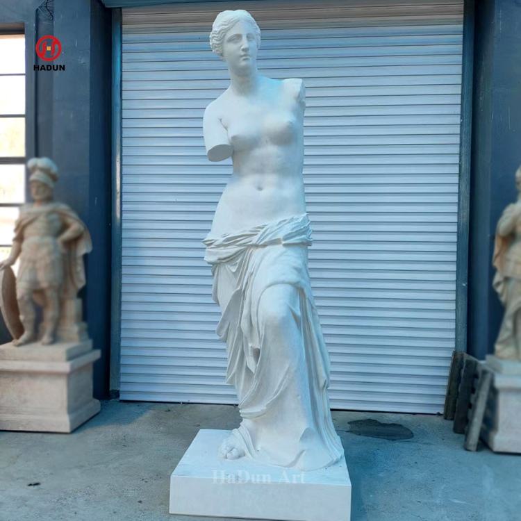 Outdoor Garden Life Size Hand Carved Natural Stone Greek Marble Woman ...
