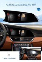 Radio para Auto Android con Carplay para Alfa Romeo Stelvio Giulia 2017-2020, Pantalla de 10.25 Pulgadas, GPS, Navegación, Reproductor Multimedia de Video