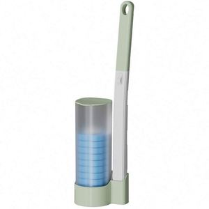 Juego de Escobillas de Inodoro de Plástico Desechables, para Colgar en la Pared, Limpieza sin Ángulos Muertos - Product Image 5