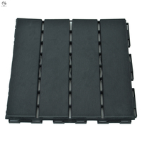 Ubin Lantai Plastik 12 X 12 inci, Ubin Dek Patio Sistem Interlocking, Ubin Plastik Solid untuk Dalam & Luar Ruangan