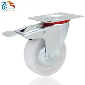 Groothandel Fabriek 100Mm 4 5 6 Inch Pp Wielwielen Industriële Draaibare Vergrendeling Medium Duty Casters Wiel Voor Trolley Karren