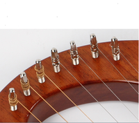 Walter Factory Vente en gros Harpe lyre 7 cordes, Harpe lyre en bois massif acajou, harpe avec marteau d'accordage