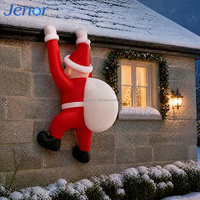 Père Noël gonflable grimpeur pour la fête de Noël, idéal pour la décoration de jardin, de cour, de scène ou comme publicité pour les célébrations du Nouvel An