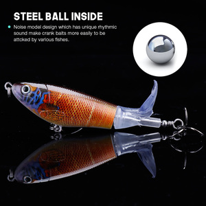 Hunthouse — leurre rigide <span class=keywords><strong>Whopper</strong></span> <span class=keywords><strong>Plopper</strong></span> avec queue rotative, appât artificiel idéal pour la <span class=keywords><strong>pêche</strong></span> en surface, 8cm, 14g - Product Image 4