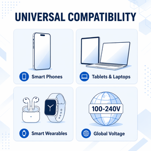 Adaptador de Corriente USB C de Carga Rápida PD de 20 W de Alta Velocidad, Enchufe para Dispositivos, Teléfonos Móviles, Uso Portátil, Teléfonos Celulares, Configuración de Oficina - Product Image 4