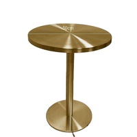 Tables en acier inoxydable rondes et carrées minimalistes et abordables pour restaurants, bars, tables d'appoint d'angle, tables basses et usage commercial
