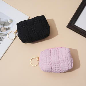 กระเป๋าใส่ของอเนกประสงค์ Waffle Zero Wallet สำหรับเด็กผู้หญิง สีพื้นเรียบง่าย ทันสมัย ขนาดเล็ก ใส่หูฟัง<span class=keywords><strong>ได้</strong></span> ใช้เป็นกระ<span class=keywords><strong>เป๋า</strong></span>อาบน้ำ<span class=keywords><strong>ได้</strong></span> ทำจากผ้าขนเป็ด เหมาะสำหรับการเดินทาง - Product Image 3