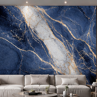 Panneau mural en marbre PVC ignifuge de classe B1, flexible, léger, finition brillante blanc Carrara, aspect Calacatta Gold