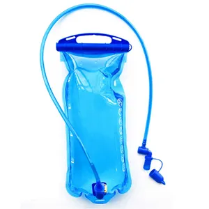 Sanbest — sac à eau Transparent bleu 2l, avec ampoules, à dégagement rapide, utile pour la course à pied et le stockage de l'eau, FT2085